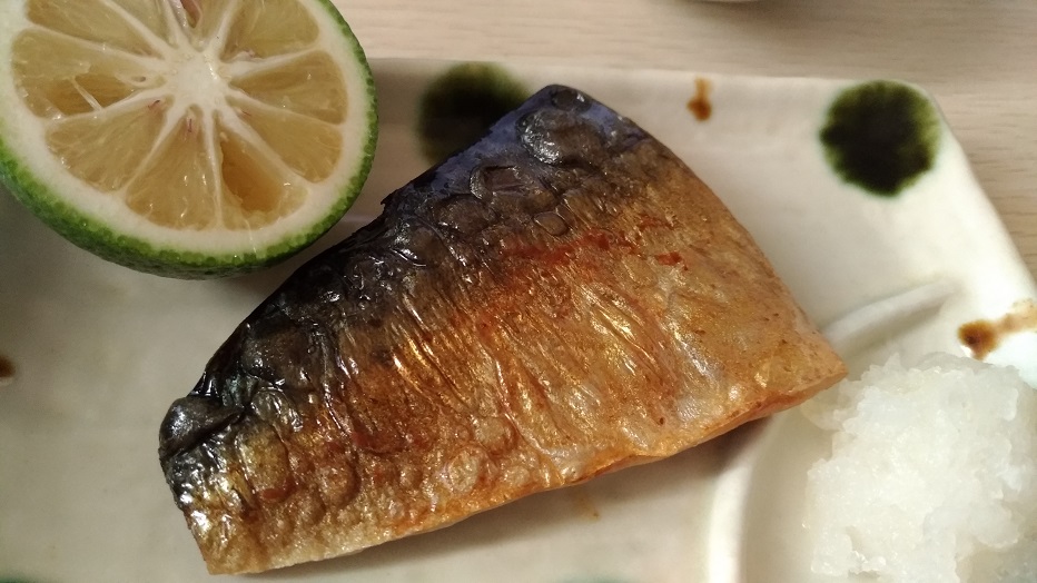 焼き魚とかぼす