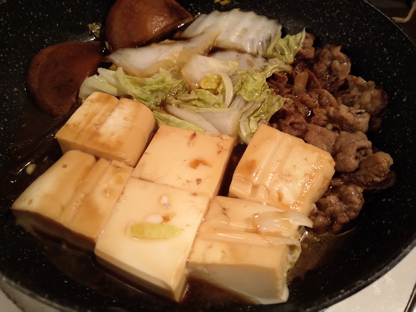 豆腐多めのすき焼き