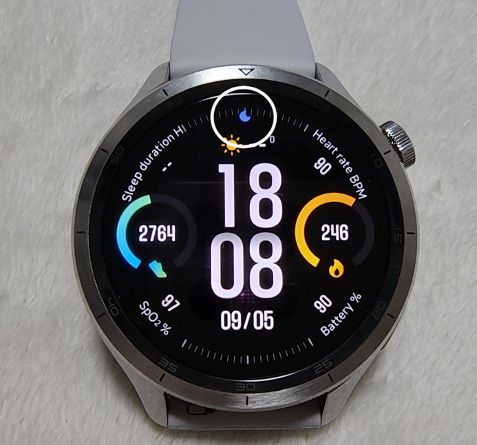 Xiaomi Watch S4の青いアイコン