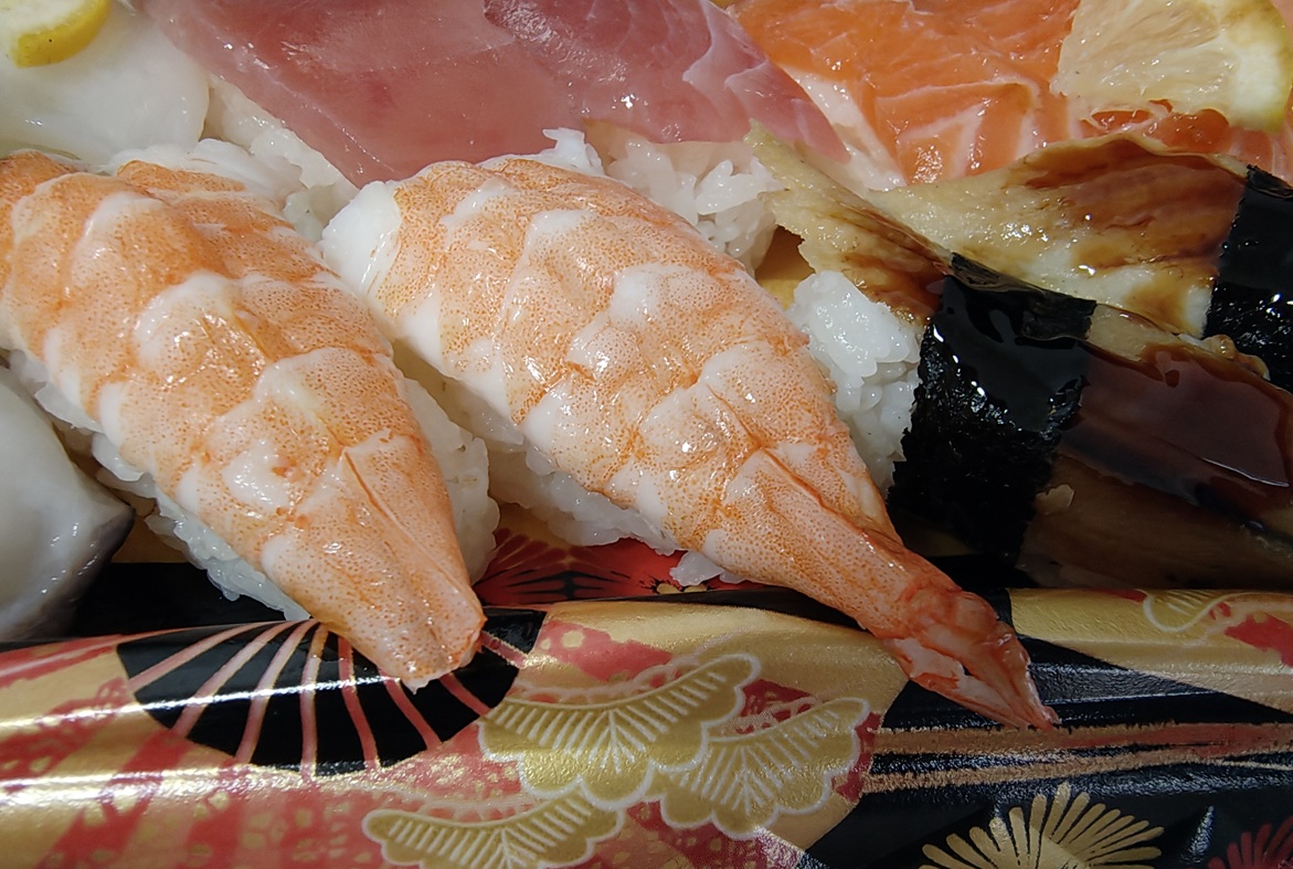 トライアルGOのお寿司のエビのしっぽ